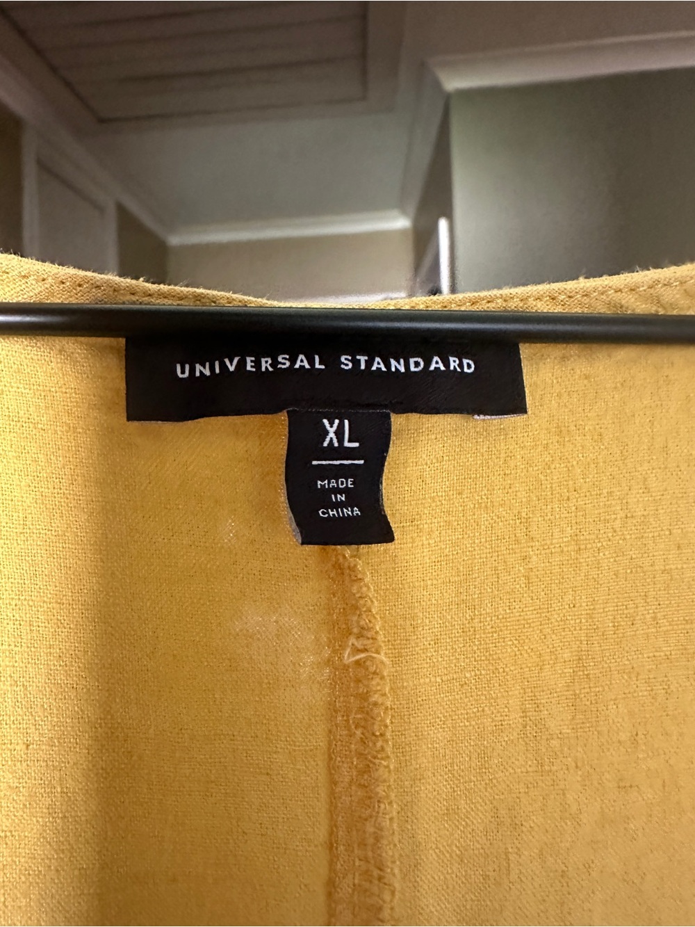 Yellow Universal Standard Islet Stretch Linen Dress Size XL - Picture 3 of 9